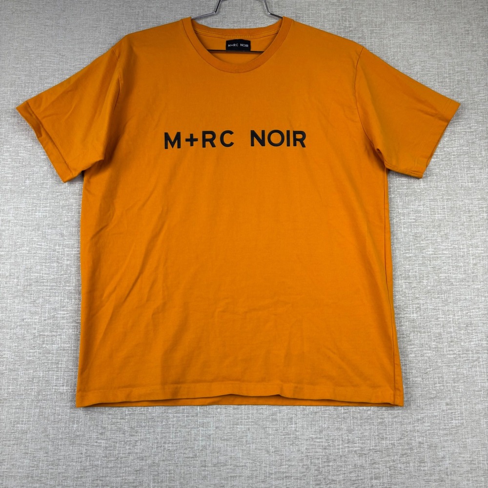 M+RC Noir Mens Logo T-Shirt Orange Short Sleeve Streetwear Tee Size L